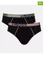 Majtki męskie - Sloggi Slipy (2 pary) "Go ABC" w kolorze czarnym - miniaturka - grafika 1