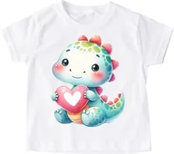 Koszulki dla dziewczynek - Koszulka z dinozaurem na Dzień Dinozaura - dinozaur83 - miniaturka - grafika 1