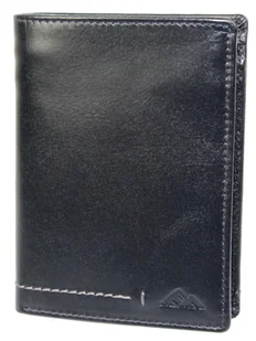 Portfel Męski Skórzany EL FORREST Skóra Bydlęca Duży Pionowy Bez Zapięcia Dwa Skrzydełka RFID GRANATOWY 896 301 13 x 10 x 3 [cm] - Portfele - miniaturka - grafika 9