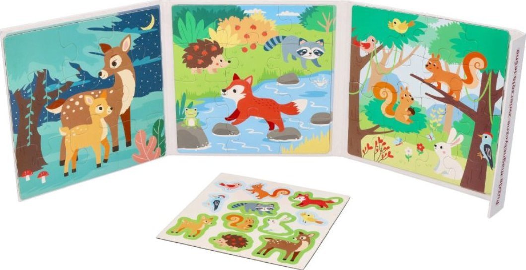 Puzzle magnetyczne - leśne zwierzęta