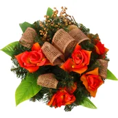 Sztuczne kwiaty - GOLIAT Wianek dekorowany 35 x 35 cm WD-B1 - miniaturka - grafika 1