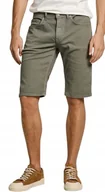Spodenki męskie - PEPE JEANS KLASYCZNE KHAKI SPODENKI JEANSOWE KHAKI W36 KWA - miniaturka - grafika 1