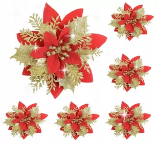 Gwiazda Betlejemska Na Choinkę Kwiaty 6Szt [31Mc] - Ozdoby bożonarodzeniowe - miniaturka - grafika 1