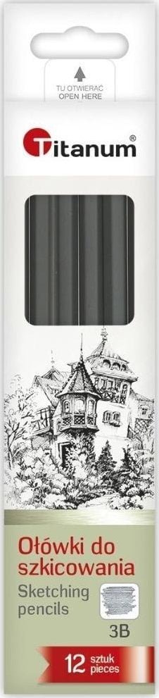 Ołówki do szkicowania 3B 12szt EDUKAMP
