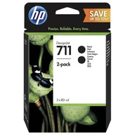 Tusze oryginalne - HP 711 2-pack 80-ml Black DesignJet Ink Cartridges P2V31A - miniaturka - grafika 1