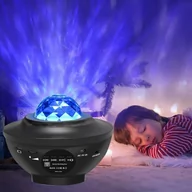 Pozostałe oświetlenie - Projektor gwiazd Galaxy LED z muzyką lampka nocna Bluetooth - miniaturka - grafika 1