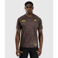 Kimona, stroje i obuwie - UFC Venum Koszulka Techniczna Treningowa Fusion Dry Tech T-shirt Brown - miniaturka - grafika 1