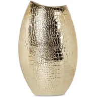 Wazony i flakony - Wazon Z Dolomitu Glamour Erna 22X13X36 Złoty - miniaturka - grafika 1