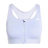 Biustonosze - adidas Damski biustonosz treningowy Powerreact M Support Zip Bra XXS D - miniaturka - grafika 1