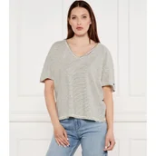 Koszulki i topy damskie - Tommy Hilfiger T-shirt | Loose fit | z dodatkiem lnu - miniaturka - grafika 1