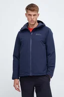 Kurtki i kamizelki sportowe męskie - Jack Wolfskin kurtka outdoorowa Wisper kolor granatowy - miniaturka - grafika 1