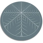 Dywany - Uniwersalny dywan okrągły winylowy abstrakcyjny kształt fi140 cm - miniaturka - grafika 1