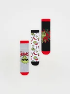 Skarpetki dla dzieci - Reserved - Świąteczne skarpetki Grinch 3 pack - czerwony - miniaturka - grafika 1