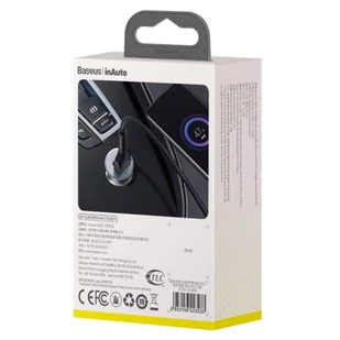 Baseus Baseus PPS inteligentna ładowarka samochodowa USB / USB Typ C 30 W Quick Charge 4.0 QC4+ Power Delivery 3.0 VOOC SCP AFC MTKPE srebrny (CCYS-C0S) hurtel-60586-0 - Ładowarki samochodowe - miniaturka - grafika 30
