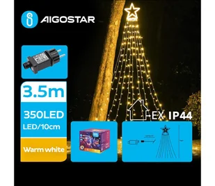 Aigostar - LED Świąteczna dekoracja bożonarodzeniowa LED/6W/230V 3,5m IP44 ciepła biel - Ozdoby bożonarodzeniowe - miniaturka - grafika 1