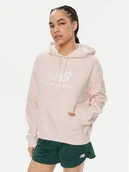 Bluzy damskie - New Balance Bluza WT41504 Różowy Oversize - miniaturka - grafika 1