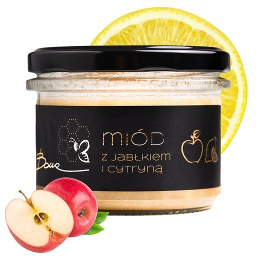 Miód z Jabłkiem i Cytryną Wielokwiatowy Produkt Polski Naturalny BONA 245G