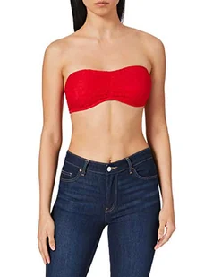 Urban Classics Damski top damski typu bandeau, czerwony (Red 00199), S - Koszulki i topy damskie - miniaturka - grafika 1