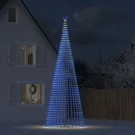 Oświetlenie świąteczne - Stożkowa choinka z lampek, 1544 niebieskich LED, 500 cm Lumarko! - miniaturka - grafika 1