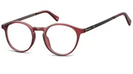 Okulary korekcyjne, oprawki, szkła - Okulary oprawki korekcyjne okrągłe Lenonki zerówki Montana MA58D bordowe - miniaturka - grafika 1