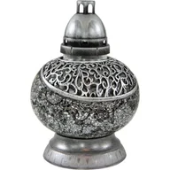 Lampiony i znicze - Znicz Witraż Kulka srebrno-czarny Ilumini - miniaturka - grafika 1