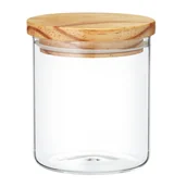 Pojemniki kuchenne - Ambition SZKLANY SŁOIK Z DREWNIANĄ POKRYWĄ 675 ML NORDIC zakupy dla domu i biura! 37589 - miniaturka - grafika 1
