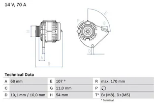 Alternator Bosch 0 986 080 560 - Alternatory - miniaturka - grafika 1