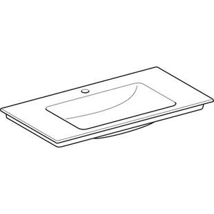 Geberit One Umywalka meblowa z otworem na baterię bez przelewu 90x48 cm biały KeraTect 505.010.01.3 - Umywalki - miniaturka - grafika 2
