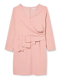 Sukienki - Gina Bacconi Damska sukienka z krepą z peśliwką koktajlową, zimowy różowy, 18 - grafika 1
