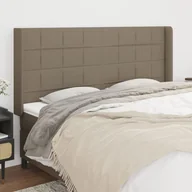Inne meble do sypialni - Lumarko Zagłówek uszak, taupe, 203x16x118/128 cm, tkanina - miniaturka - grafika 1