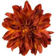 Sztuczne kwiaty - [w04352] Główka kwiatowa dalia dekoracyjna łososiowo-brązowy 17cm - miniaturka - grafika 1