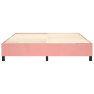 Lumarko Łóżko kontynentalne, różowa, 160x200 cm, tapicerowana aksamitem - Łóżka - miniaturka - grafika 6