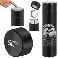 Kubki termiczne - KUBEK TERMICZNY WSKAŹNIK TEMPERATURY LED GRAWER LIVE IS BRUTAL LENIWIEC - miniaturka - grafika 1