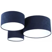 Oprawy, klosze i abażury - Granatowo biały potrójny plafon P6-C17 - miniaturka - grafika 1