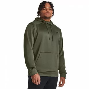 Męska bluza treningowa nierozpinana z kapturem Under Armour UA Armour Fleece Hoodie - oliwkowa/khaki - UNDER ARMOUR - Bluzy sportowe męskie - miniaturka - grafika 1