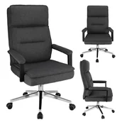 Fotele i krzesła biurowe - Fotel biurowy, podłokietniki, Sego, tkanina, ciemny szary - miniaturka - grafika 1