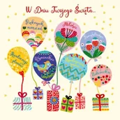 Kartki okolicznościowe i zaproszenia - Karnet KW Balonowe Życzenia - miniaturka - grafika 1