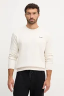 Bluzy męskie - Pepe Jeans bluza męska kolor beżowy gładka PM5800013 - miniaturka - grafika 1