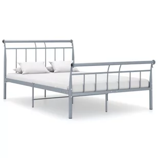 vidaXL Lumarko Rama łóżka, szara, metalowa, 120 x 200 cm 325038 - Łóżka - miniaturka - grafika 1