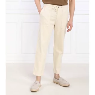 Spodnie męskie - BOSS ORANGE Lniane spodnie Sisla-PP | Regular Fit - grafika 1