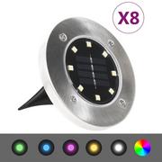Lumarko Solarne lampy gruntowe LED, 8 szt., kolory RGB!