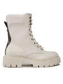 Botki damskie - Guess Trapery Obetter FL7OTT ELE10 Écru - miniaturka - grafika 1