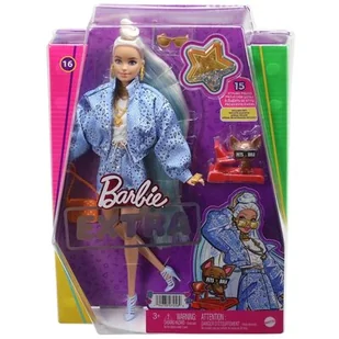 Lalka Barbie Extra Niebieski komplet Blond włosy HHN08 - Lalki dla dziewczynek - miniaturka - grafika 1
