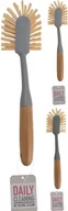 Miotły, szufle, mopy - Clean Ultra Szczotka, myjka bambusowa, długa, kuchenna, do naczyń, garnków, zlewu 779015 - miniaturka - grafika 1