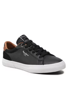 Pepe Jeans Męskie trampki Kenton Court, 999 BLACK, 40 EU - Trampki męskie - miniaturka - grafika 1