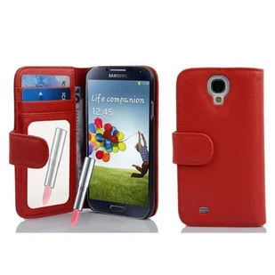 Cadorabo cador Abo  Book Style Pokrowiec do Samsung Galaxy S4 (GT-I9500/GT-I9505 LTE)  Case Cover etui ochronne etui z lustrem i karty płatnicze, Samsung Galaxy S4 DE-102701 - Etui i futerały do telefonów - miniaturka - grafika 1