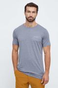 Koszulki męskie - Columbia t-shirt sportowy kolor szary z nadrukiem - miniaturka - grafika 1