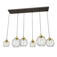 Lampy sufitowe - Lampa wisząca Emibig NANDO 6 BL GOLD - miniaturka - grafika 1