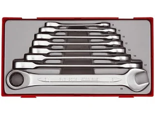 Zestaw kluczy płasko - oczkowych z grzechotką 8 szt. TENGTOOLS TT6508RS (166720102) - Zestawy narzędziowe - miniaturka - grafika 1