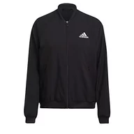 Kurtki damskie - adidas Damska kurtka Woven JKT, czarna/biała, S - miniaturka - grafika 1